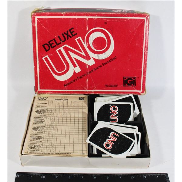 VINTAGE INTERNATIONAL GAMES DELUXE UNO GAME