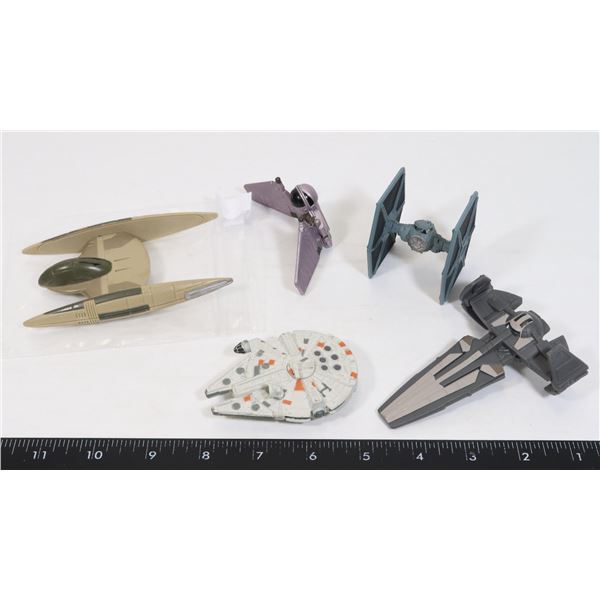 BUNDLE OF STAR WARS TOY VEHICLES SOME ARE METAL