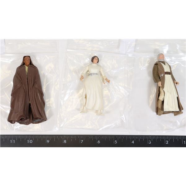 THREE STAR WARS ACTION FIGURES, LIGHT SIDE