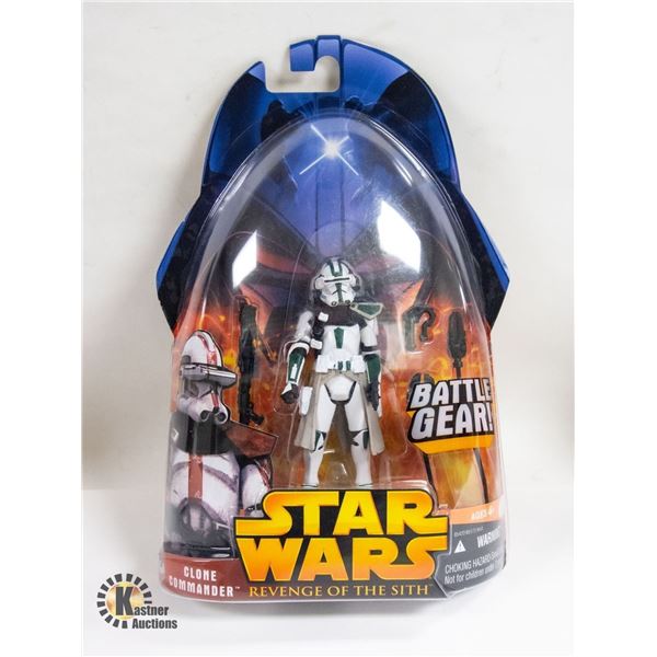 STAR WARS GREEN CLONE COMMANDER W/ BATTLE GEAR