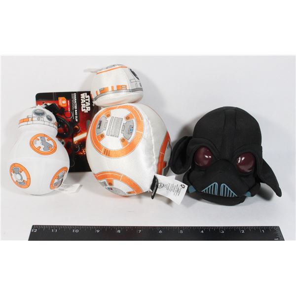 LOT OF THREE STAR WARS PLUSH TOYS