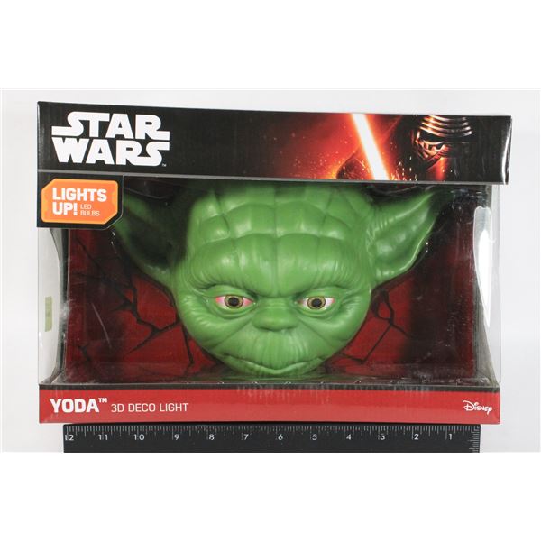 STAR WARS YODA LED LIGHT UP 3D DECO LIGHT