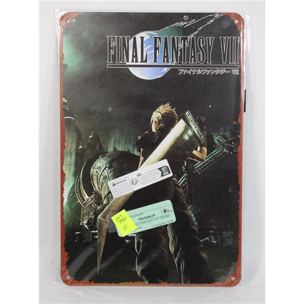 NEW FINAL FANTASY VII THEME METAL SIGN