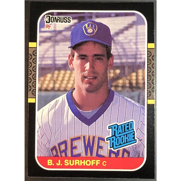 1987 DONRUSS B.J. SURHOFF ROOKIE CARD