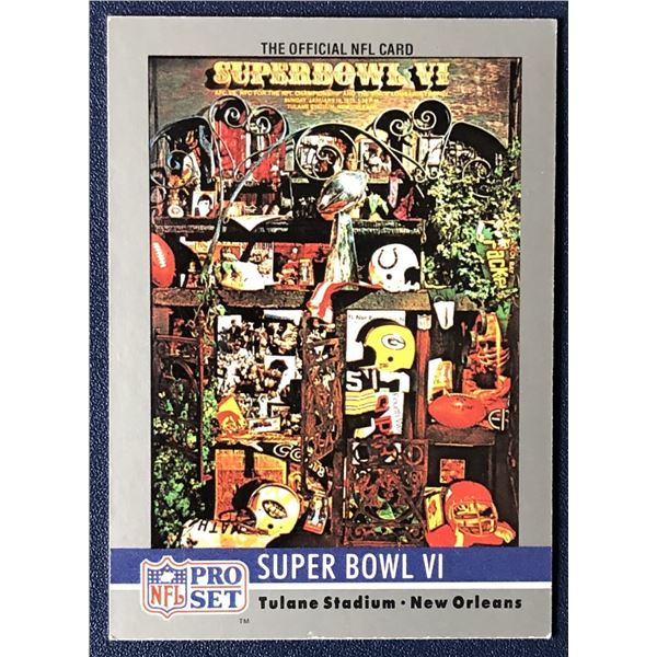 1990 PRO SET SUPER BOWL VI