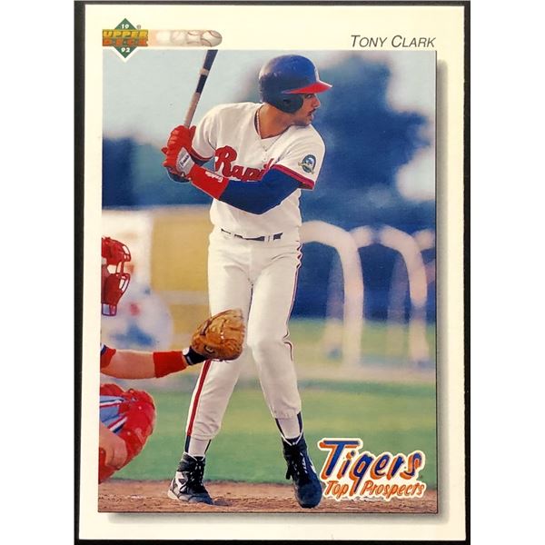 1992 UPPER DECK TONY CLARK ROOKIE CARD