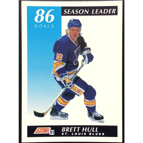 1991-92 SCORE BRETT HULL (HOF)
