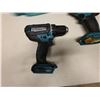 Image 3 : Qty 4 Makita Power Tools: XFD10 Drill, XDT11 Impact Driver, XRJ01 Reciprocating Saw, Vacuum & Carry 