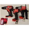 Image 1 : Qty 3 Milwaukee Tools & 1 Charger: 2804-20 Hammer Drill/Driver, Impact Driver & 2607-20 Hammer Drill