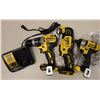 Image 1 : Qty 3 DeWalt Power Tools & 1 Charger: DCS356 Multi-Tool, DCF885 Impact Driver & DCD796 Hammerdrill/D