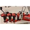 Image 1 : Qty 4 Milwaukee Power Tools & 1 Charger: 2804-20 Hammer Drill/Driver, 2853-20 Impact Drivers & Workl