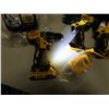 Image 3 : Qty 4 DeWalt Power Tools, Case & 1 Charger: DCD791 & DCD708 Drill Drivers & DCF809 Impact Drivers