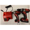 Image 1 : Qty 2 Milwaukee Power Tools & 1 Charger: 2602-20 Hammer Drill & Impact Driver