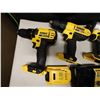 Image 3 : Qty 4 DeWalt Power Tools, Case, Batteries & Charger: DCD771, DCD796 & DCD780 Drill Drivers & DCF809 