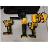 Image 2 : Qty 3 DeWalt Power Tools, Charger & Case: DCG416 Grinder, DCF890 Impact Wrench & DCF887 Impact Drive