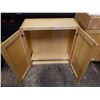 Image 3 : Wooden 2-Door Cabinet 30" x 12" x 30"H & Vanity Sink w/ Undercabinet 31" x 24" x 36"H