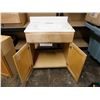 Image 8 : Wooden 2-Door Cabinet 30" x 12" x 30"H & Vanity Sink w/ Undercabinet 31" x 24" x 36"H
