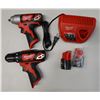 Image 1 : Qty 2 Milwaukee Power Tools, 2 Batteries & 1 Charger: 2407-20 Drill/Driver & 2463-20 Impact Wrench