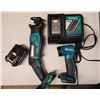 Image 1 : Qty 2 Makita Power Tools, 1 Battery & 1 Charger: XRJ01 Reciprocating Saw & DML815 Flashlight