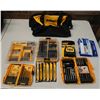 Image 1 : Multiple DeWalt Tools & Accessories in Carry Case: Bits, Saw Blades, Dremel Engraving Kit, etc