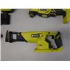 Image 2 : Qty 3 Ryobi Power Tools, Case & 2 Chargers: P519VN Reciprocating Saw, P343 Multi-Tool & P705 Light