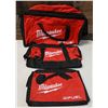 Image 1 : Qty 3 Milwaukee Tool Bags: 14" x 9" x 10"H, 16" x 9" x 11"H & 21" x 12" x 12"H