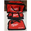 Image 1 : Qty 3 Milwaukee Tool Bags: 14" x 9" x 10"H, 16" x 9" x 11"H & 21" x 12" x 12"H