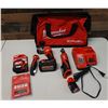 Image 1 : Qty 2 Milwaukee Power Tools, Battery, Case & 1 Charger: 2457-20 Ratchet, 2735-20 Worklight, etc