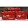 Image 1 : Qty 3 Milwaukee Hard Tool Cases, Misc Sizes & Configurations