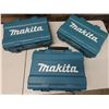 Image 1 : Qty 3 Makita Hard Tool Cases, Misc Sizes & Configurations