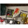 Image 10 : Multiple Hand Tools in Basket: Flashlights, Dimmer Switch, Chisels, etc