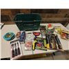 Image 2 : Multiple Hand Tools in Basket: Flashlights, Dimmer Switch, Chisels, etc