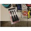 Image 3 : Multiple Hand Tools in Basket: Flashlights, Dimmer Switch, Chisels, etc