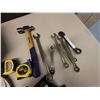 Image 9 : Multiple Hand Tools in Basket: Tape Measures, Hammers, Wrenches, etc