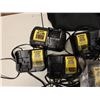 Image 2 : Qty 6 DeWalt Battery Chargers in Carry Case