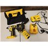 Image 2 : Qty 2 DeWalt Power Tools, Battery, Case & 2 Chargers: DCW210 Palm Sander & DC825 Impact Driver