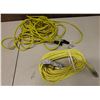Image 1 : Qty 2 Heavy Duty Extension Cords w/ Misc Fittings