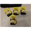 Image 2 : Qty 4 Stanley LeverLock Tape Measures in DeWalt Carry Bag