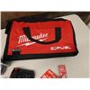 Image 5 : Multiple Milwaukee Tools in Case:  Tape Measures, Chargers, Worklight, Saw Blades, Battery, etc