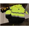 Image 1 : John Deere JD44530-XLB High-Visibility Rain Jacket Size XL & DeWalt Case
