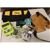 Image 1 : AWR Tool Apron, Gloves, Ryobi Glue Gun & Rotary Tool Station in DeWalt Bag