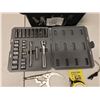 Image 2 : Multiple Hand Tools in Hard Case: Craftsman Ratchet & Socket Set, Clamp, Stanley Tape Measure, etc