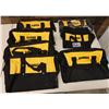 Image 1 : Qty 7 DeWalt Carry Cases, Misc Sizes