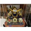 Image 3 : Qty 2 Metal Carving Dream Helmets in Display Cases 17" x 17"H