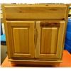 Image 1 : Wooden 2-Door Vanity Cabinet 30" x 22" x 33"H