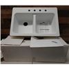 Image 1 : Franke USA Double Bowl Kitchen Sink 33" x 22" x 9.5"H
