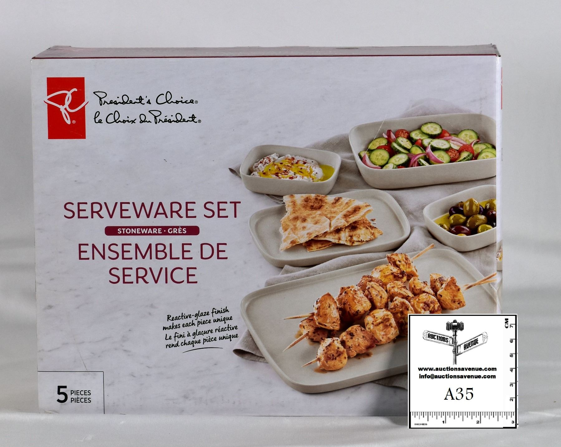 Stoneware Serveware Set, 5 pieces