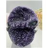 Image 4 : 7 X 3.5 INCH  HIGH GRADE URUGYAN AMETHYST CLUSTER ON METAL STAND