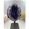 Image 1 : 10 X 4.7 INCH  AMETHYST CRYSTAL ON STAND BEAUTIFUL PIECE DARK COLOURS