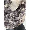 Image 10 : 13  X 9 INCH  AMETHYST WITH SUGAR COATED CALCITE ON STAND FROM BRAZIL